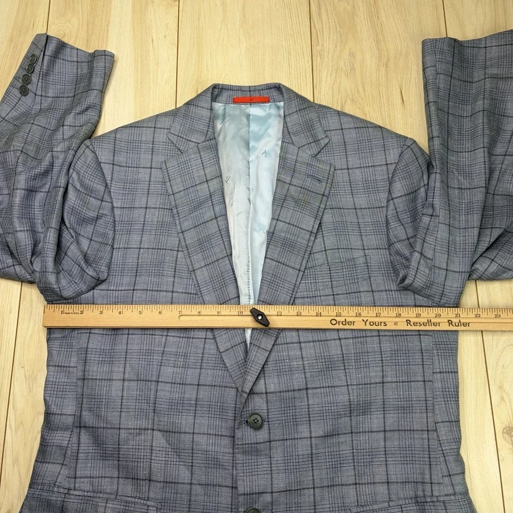 ISAIA Wool Silk Linen Glen Plaid Base 